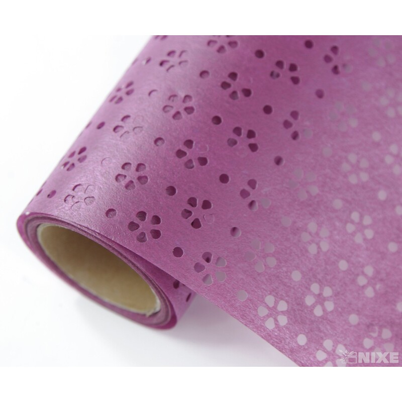 ROLE KVĚT 60cmx5yd*VÍNOVÁ