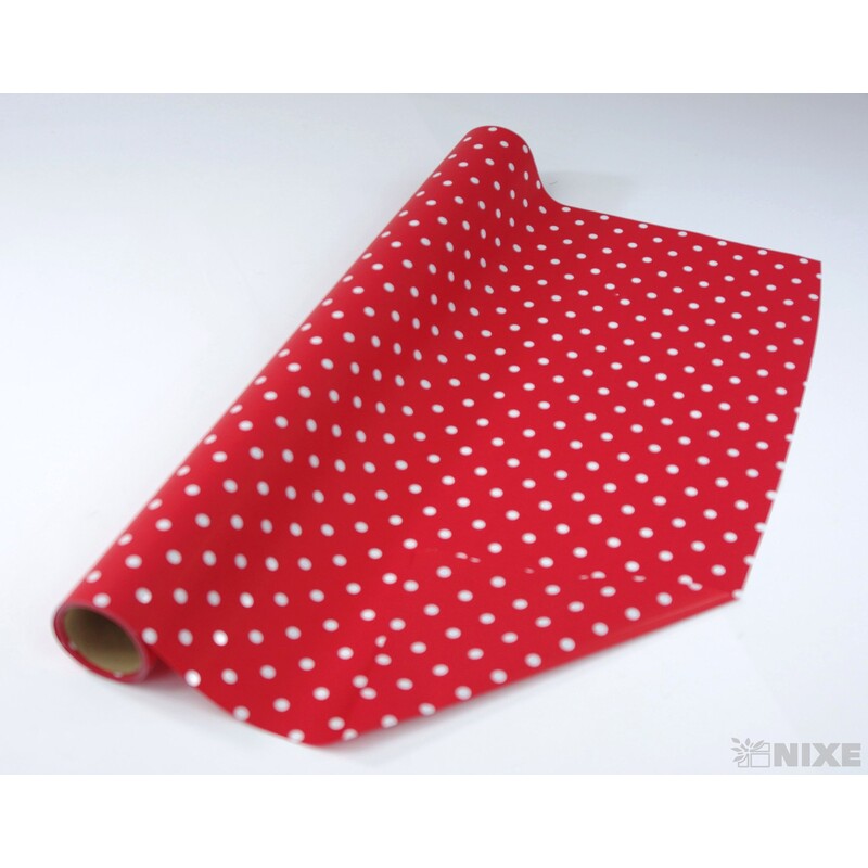 ROLE PLAST PUNTÍK 50cmx9yd*ČERVENÁ