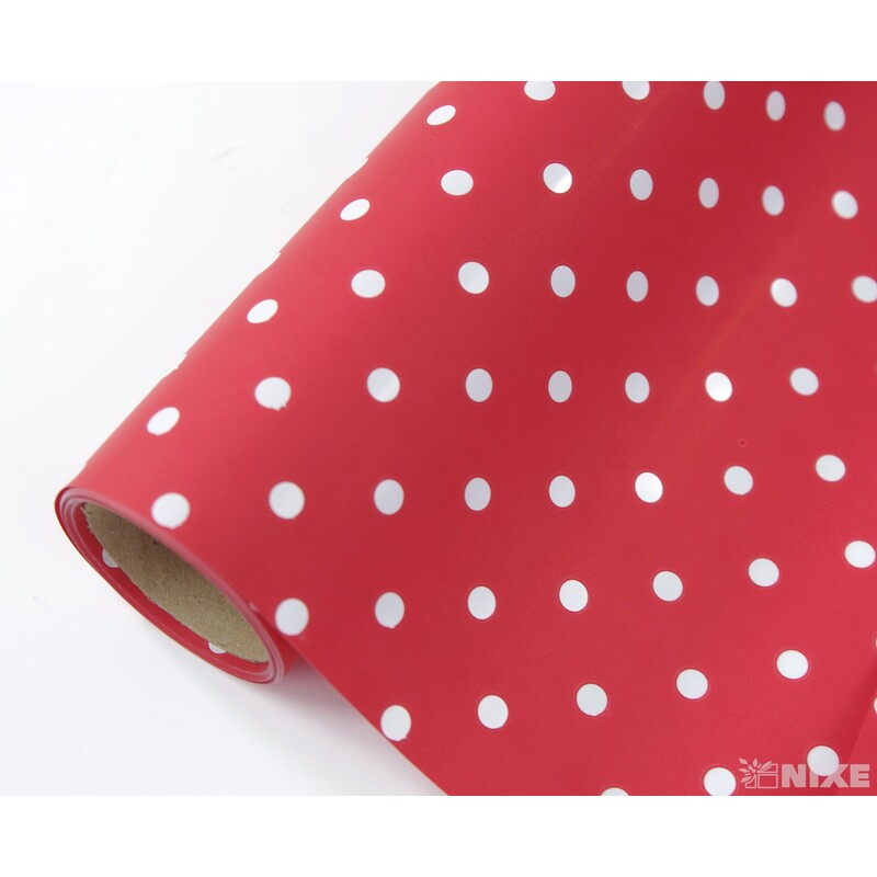 ROLE PLAST PUNTÍK 50cmx9yd*ČERVENÁ