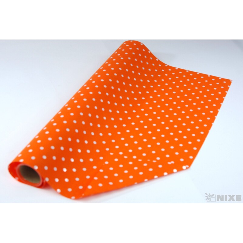 ROLE PLAST PUNTÍK 50cmx9yd*ORANŽOVÁ