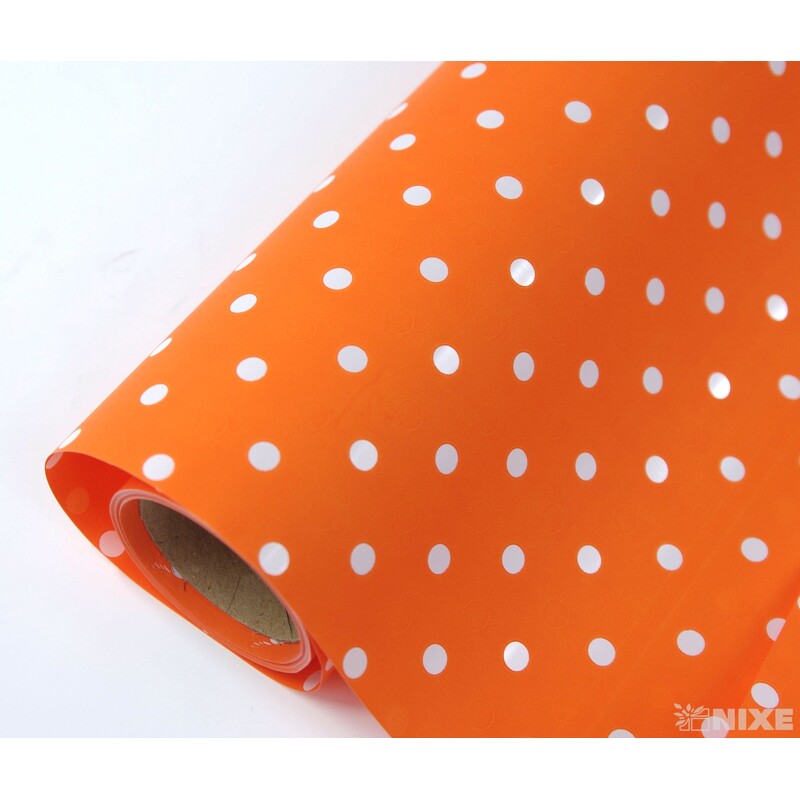 ROLE PLAST PUNTÍK 50cmx9yd*ORANŽOVÁ