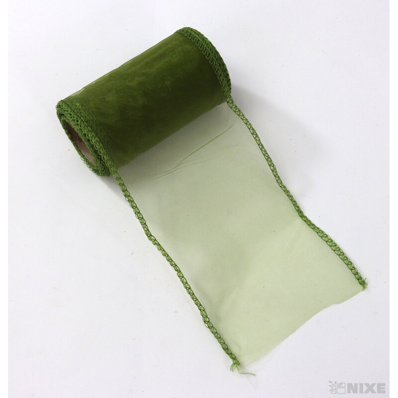 ORGANZA 10cmx10yd*ZELENÁ 029