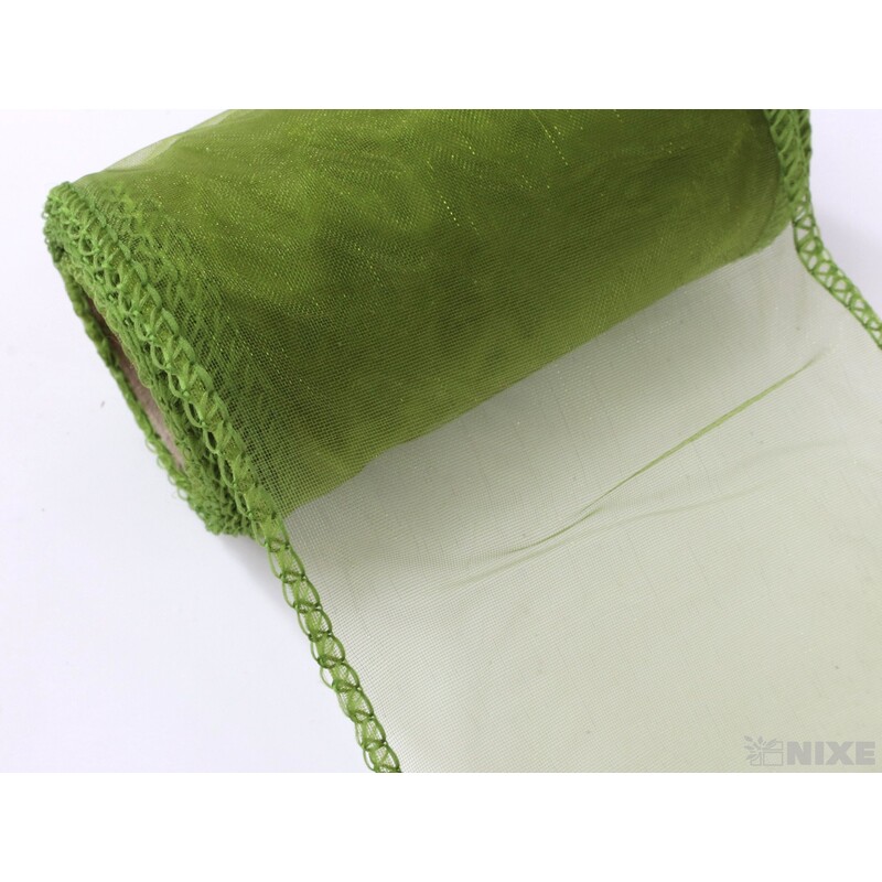 ORGANZA 10cmx10yd*ZELENÁ 029