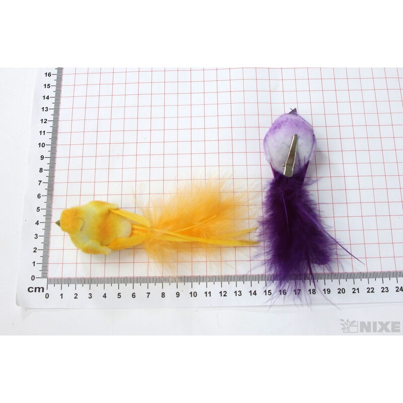 PTÁČEK KLIPS 8cm 6ks*MIX BAREV