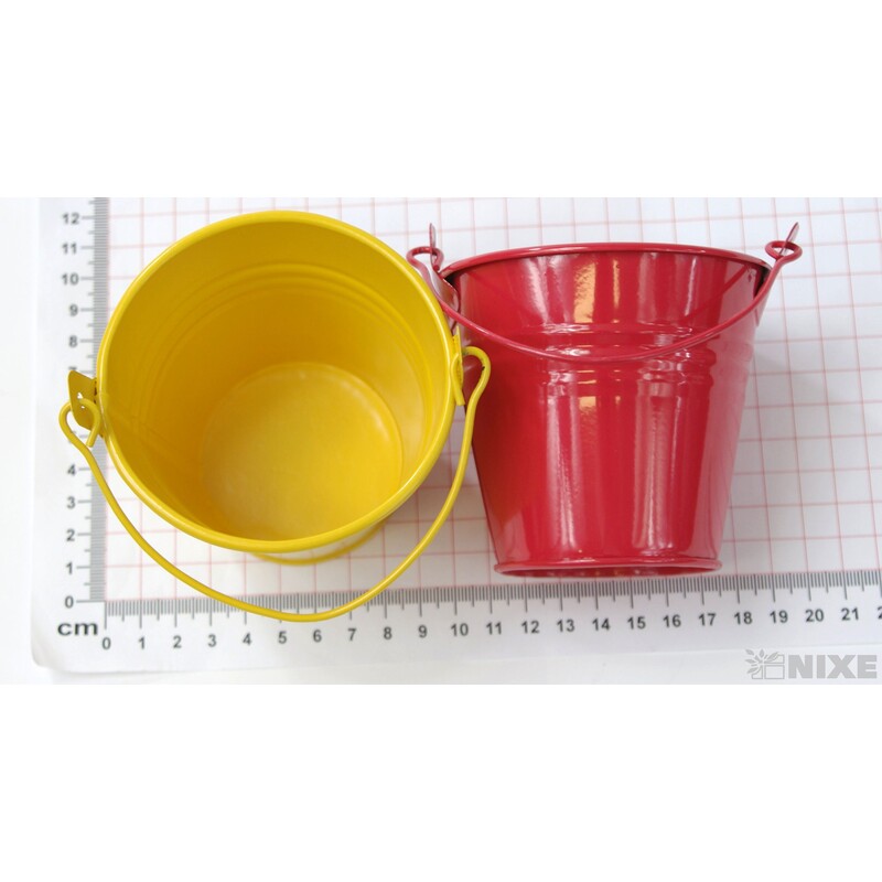 PLECHOVÝ KBELÍK 8x8cm*MIX BAREV