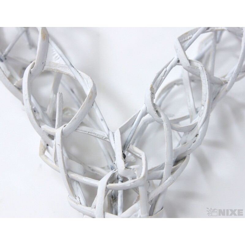 SRDCE RATTAN 25cm*BÍLÁ