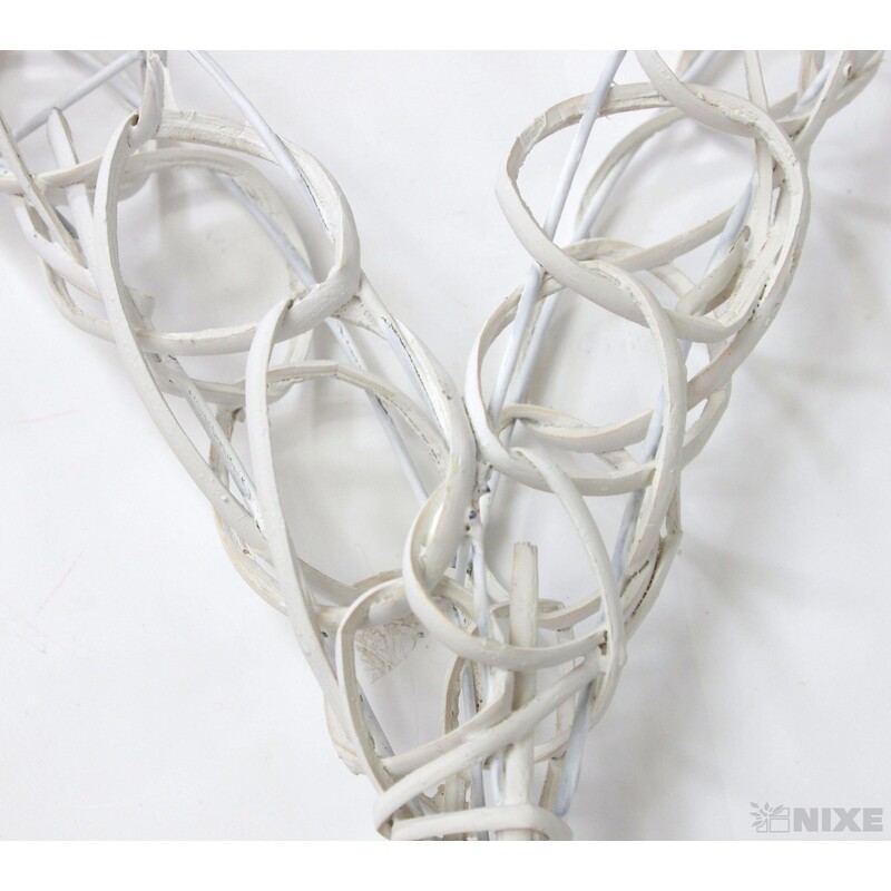 SRDCE RATTAN 43cm*BÍLÁ