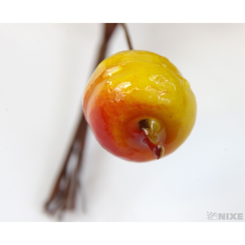 JABLKA 2x13cm 10ks 12sv*ŽLUTÁ+ČERVENÁ