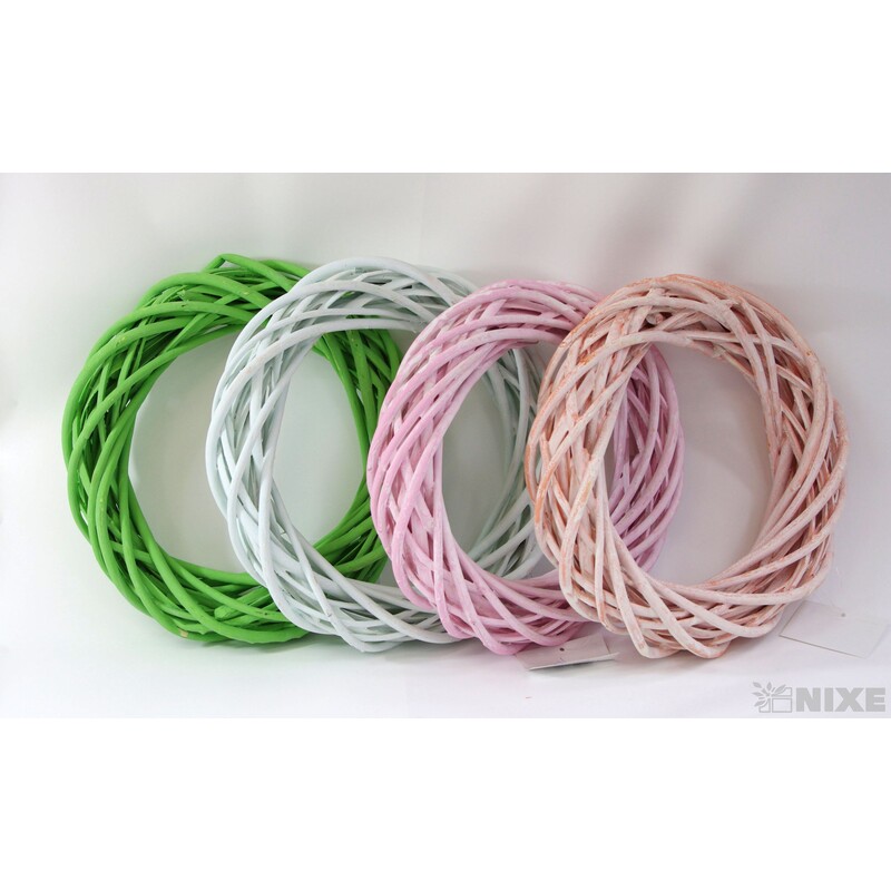 VĚNEC PROUTĚNÝ 25cm*MIX BAREV