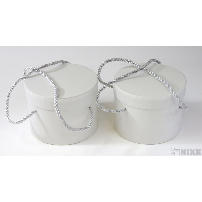 KVĚTINOVÝ BOX 2ks pr. 13x10cm*BÍLÁ