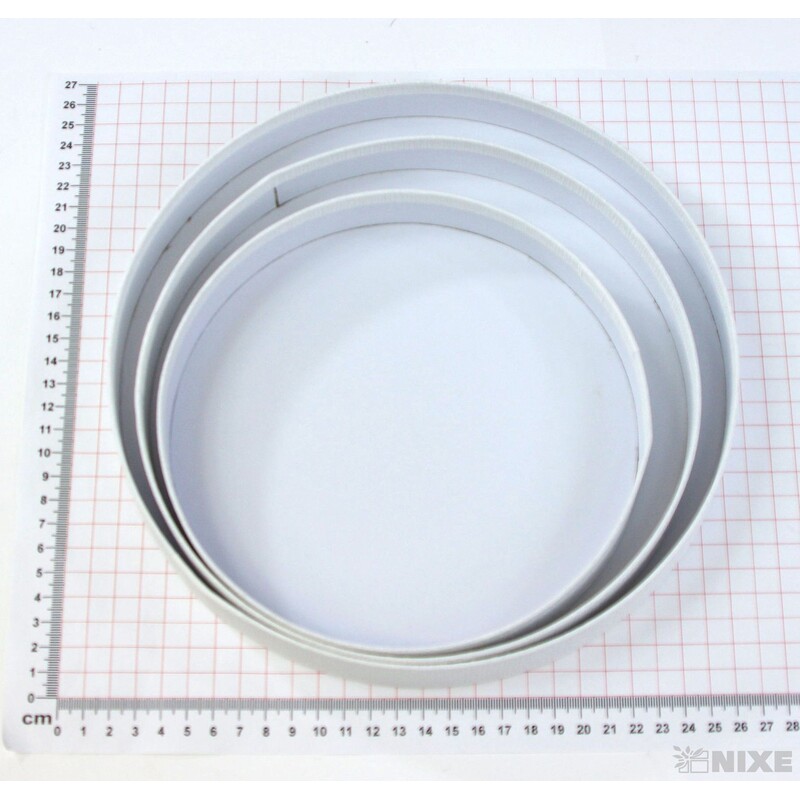 KVĚTINOVÝ BOX 3ks pr. 24x15cm 21x14 18x13*BÍLÁ