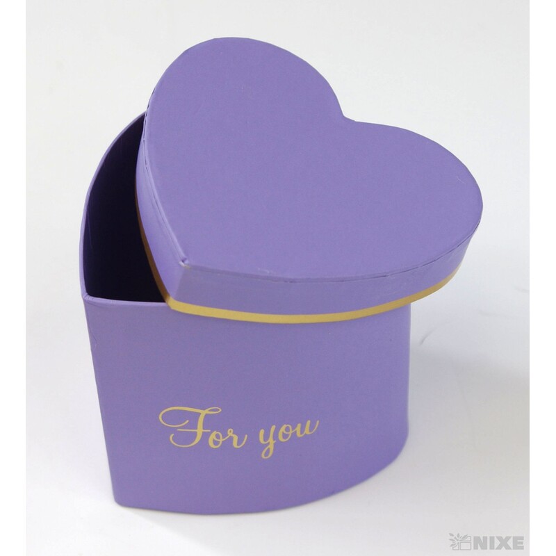 KRABICE SRDCE 6ks 8x8cm*MIX BAREV