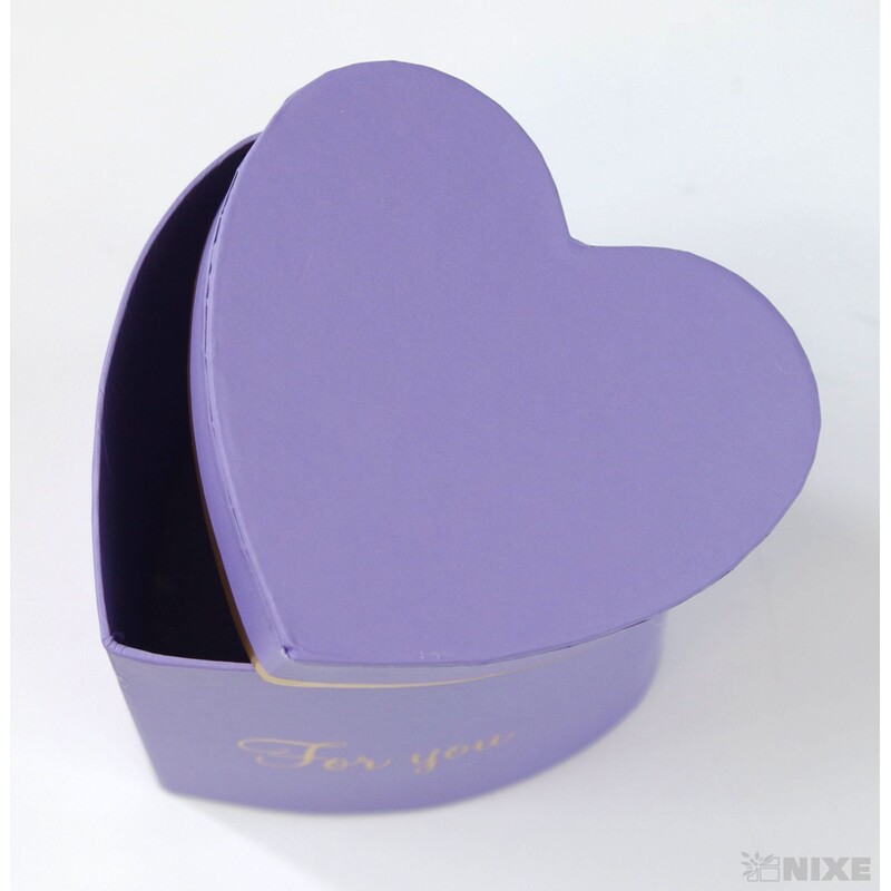 KRABICE SRDCE 6ks 8x8cm*MIX BAREV