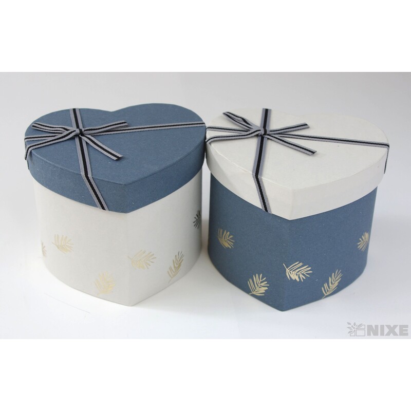 KRABICE SRDCE 6ks 12,5x11,5cm*MIX BAREV