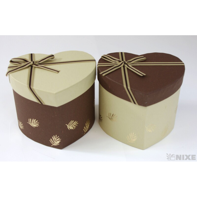 KRABICE SRDCE 6ks 12,5x11,5cm*MIX BAREV