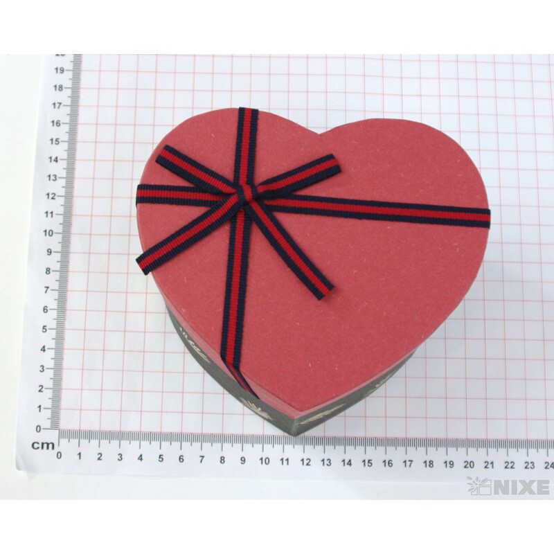 KRABICE SRDCE 6ks 12,5x11,5cm*MIX BAREV