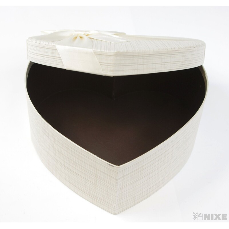 KRABICE SRDCE 3ks 20x8,5cm 16,5x7 13,5x5,5*KRÉMOVÁ