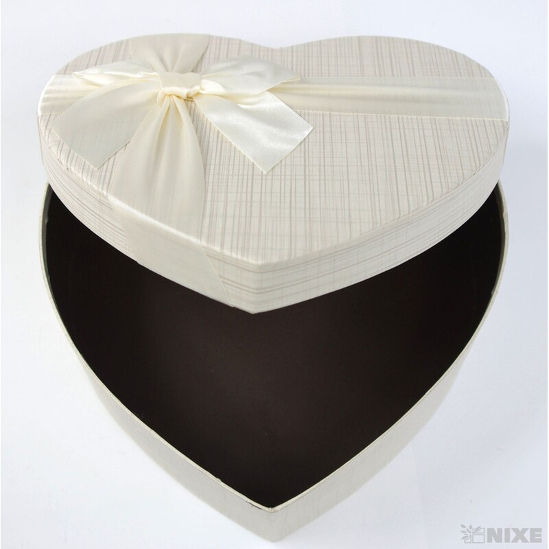 KRABICE SRDCE 3ks 20x8,5cm 16,5x7 13,5x5,5*KRÉMOVÁ