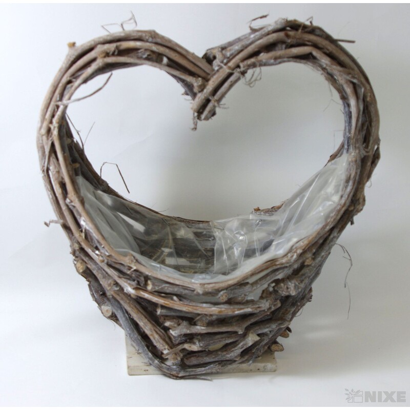 OBAL SRDCE PROUTĚNÝ 35x14x11cm*BÍLÁ