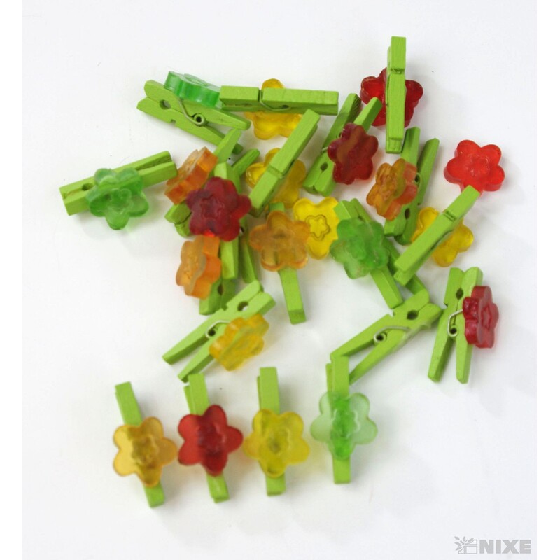 KOLÍČEK KYTIČKA 1,5x3cm 24ks*MIX BAREV