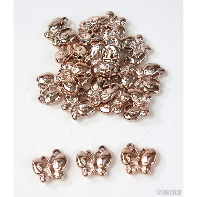 ZÁVĚS KOV MOTÝL 20ks 2cm*MĚDENÁ