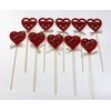 ZÁPICH SRDCE 8x28cm 6ks*ČERVENÁ