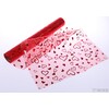ORGANZA SRDCE TISK 703 39cmx10yd*ČERVENÁ