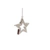 ZÁVĚS METAL HVĚZDA 7cm*STŘÍBRNÁ