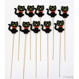 ZÁPICH FILC KOČKA 7x31cm 10ks*ČERNÁ