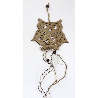 ZÁVĚS SOVA 14x43cm*PŘÍRODNÍ