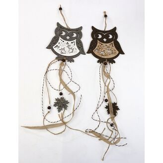 ZÁVĚS SOVA 13x43cm*PŘÍRODNÍ