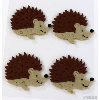 JEŽEK NALEPOVACÍ FILC 4,5cm 4ks*MIX BAREV