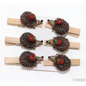 JEŽEK NA KOLÍČKU 3x4,5cm 6ks*