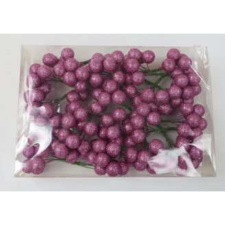 KOULE NA DRÁTKU 2x10cm 180ks*RŮŽOVÁ