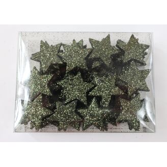 HVĚZDA 2,5cm 48ks*ŠEDÁ ANTRACIT