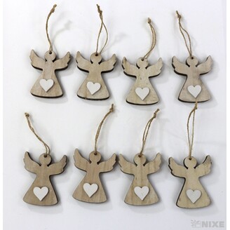 ZÁVĚS ANDĚL 7cm 8ks*PŘÍRODNÍ