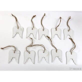 ZÁVĚS ANDĚL KŘÍDLA 10ks 7x5,5cm*BÍLÁ