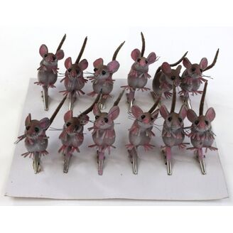 MYŠKA KLIPS 4cm 12ks*