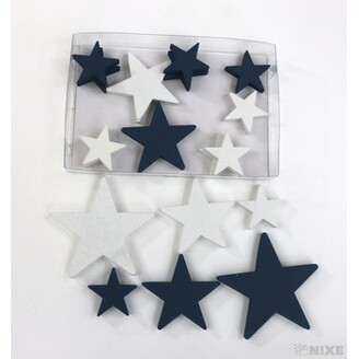 HVĚZDA 3-7cm 18ks*MIX BAREV