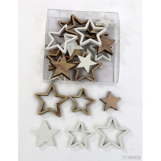 HVĚZDA 5cm 24ks*MIX BAREV