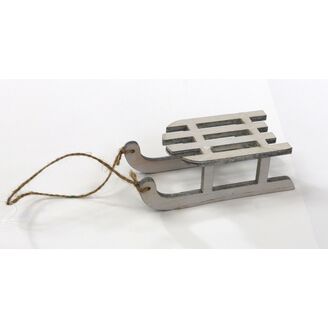 SÁŇKY DŘEVO 12cm*BÍLÁ