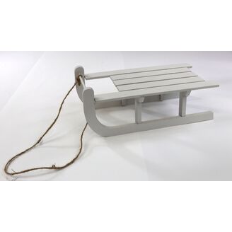 SÁŇKY DŘEVO 30cm*BÍLÁ