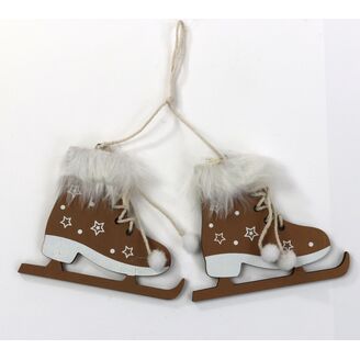 BRUSLE DŘEVO 10x9,5cm 2ks*HNĚDÁ