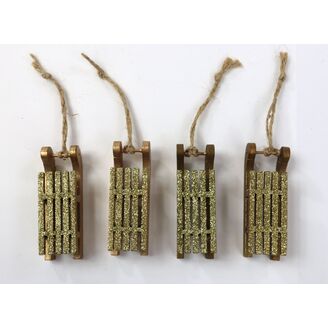 SÁŇKY DŘEVO 8cm 4ks*MIX BAREV