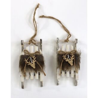 SÁŇKY DŘEVO 11cm 2ks V+