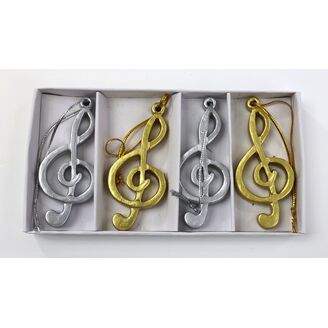 ZÁVĚS HOUSLOVÝ KLÍČ 7,5cm 4ks*MIX BAREV
