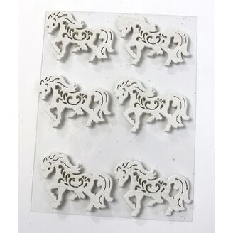 KONÍK NALEP. 6ks 4cm*BÍLÁ