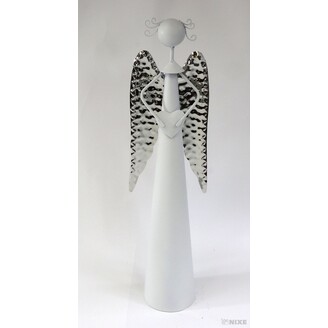 ANDĚL KOVOVÝ 40cm*BÍLÁ