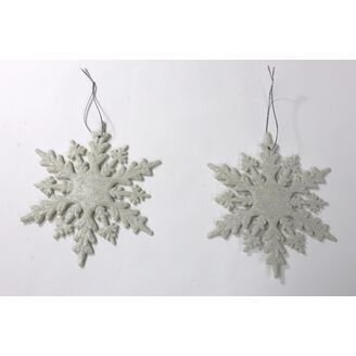 ZÁVĚS VLOČKA 15cm 2ks*BÍLÁ