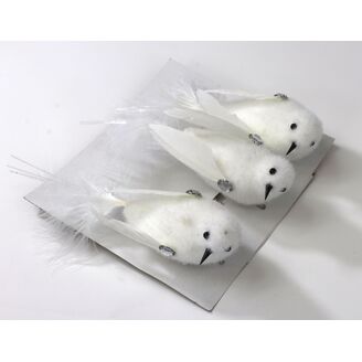 PTÁČEK  KLIPS 15cm 3ks*BÍLÁ